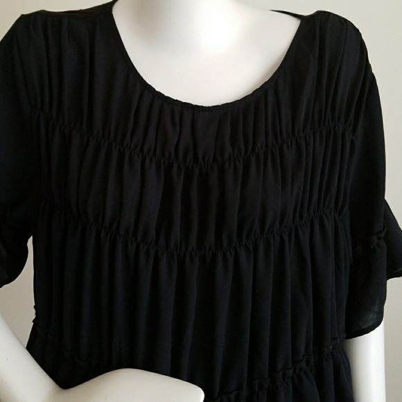 INC International Concepts Ruched Ruffled Top New - Picture 5 of 7